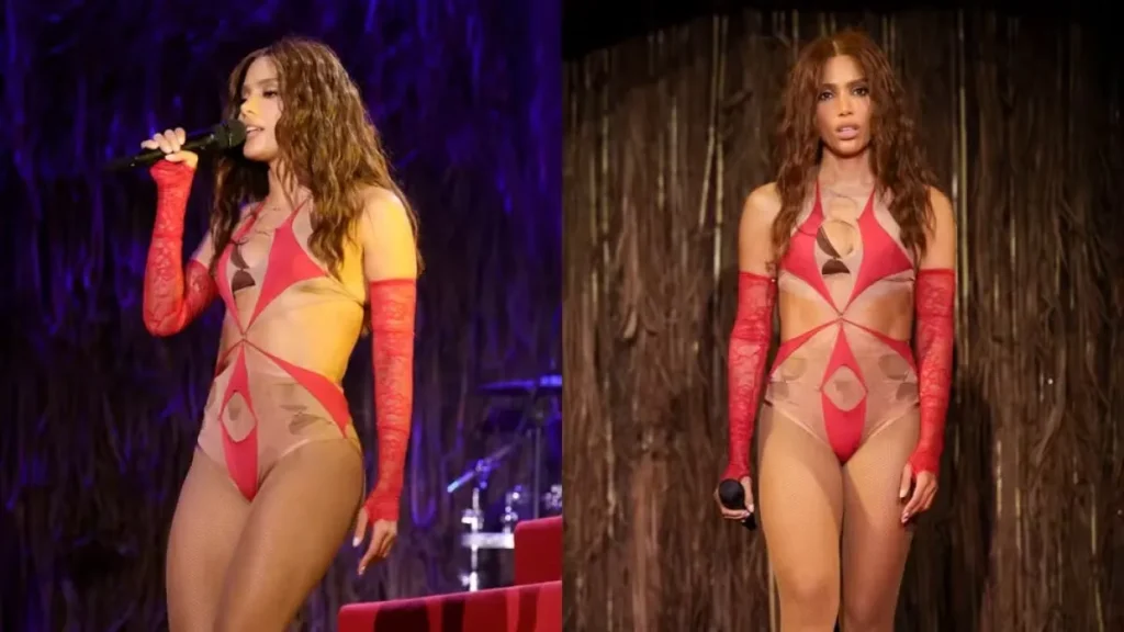 Anitta estreia turnê com body ultracavado e troca de roupa no palco Anitta estreia turnê com body ultracavado e troca de roupa no palco